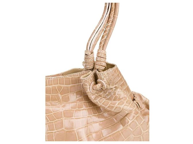 Borsa in coccodrillo rosa nudo Giorgio Armani - anni 2000 Carne - vista 4