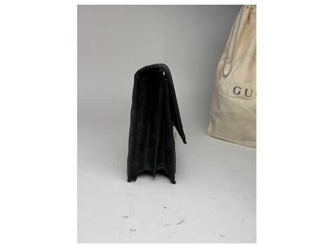 Clutch vintage Gucci monogramma nera Nero - vista 10