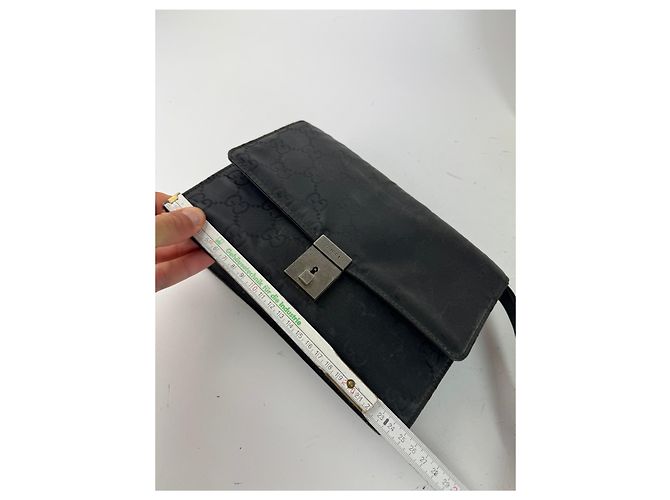 Clutch vintage Gucci monogramma nera Nero - vista 13