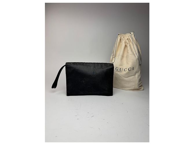 Clutch vintage Gucci monogramma nera Nero - vista 2