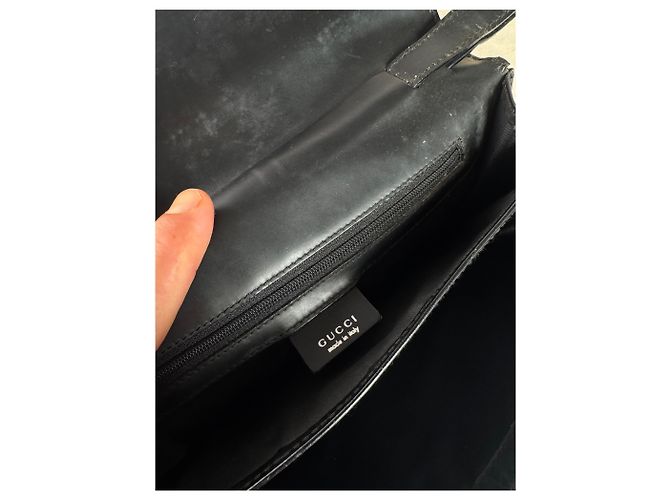 Clutch vintage Gucci monogramma nera Nero - vista 4