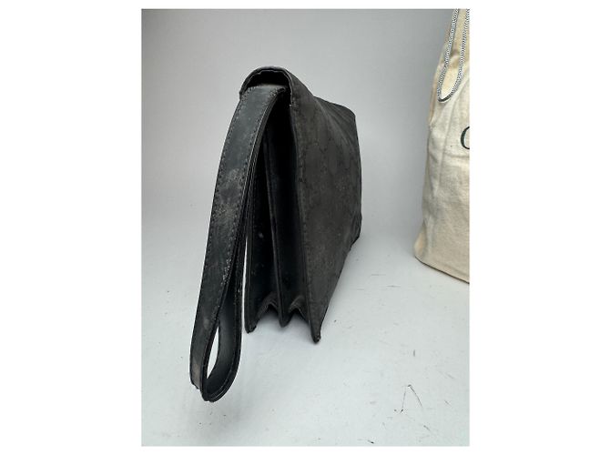 Clutch vintage Gucci monogramma nera Nero - vista 7