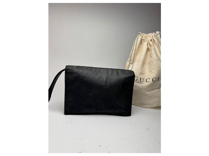 Clutch vintage Gucci monogramma nera Nero - vista 9