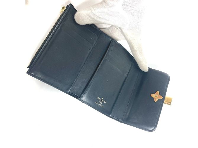 Cartera Compacta Flor Monograma Louis Vuitton Castaño Negro - vista 11
