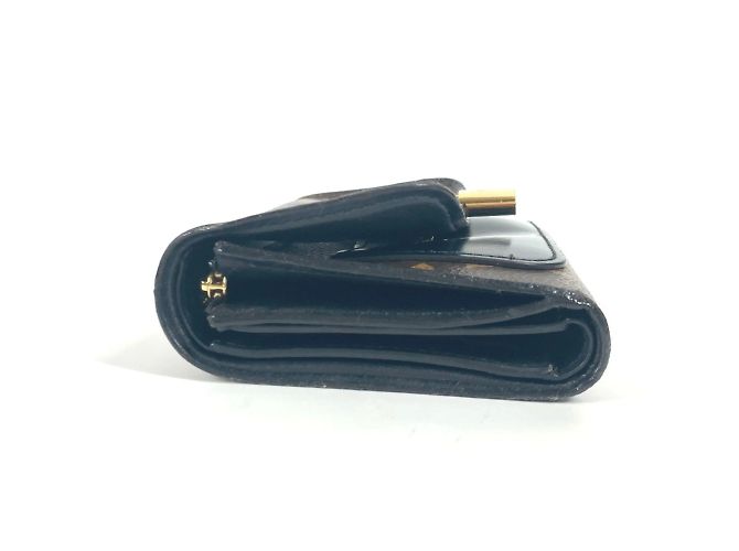 Cartera Compacta Flor Monograma Louis Vuitton Castaño Negro - vista 6
