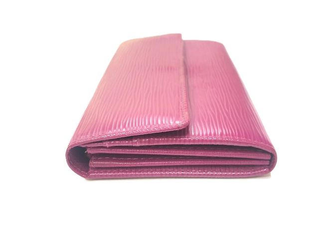 Cartera larga de cuero Epi Louis Vuitton Púrpura Fucsia - vista 3