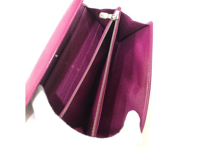 Cartera larga de cuero Epi Louis Vuitton Púrpura Fucsia - vista 7