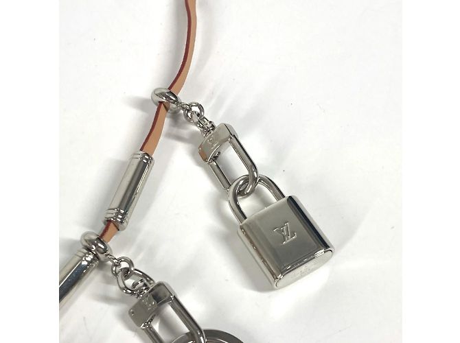 Collana con lucchetto in titanio logo Monogram Louis Vuitton Argento - vista 3