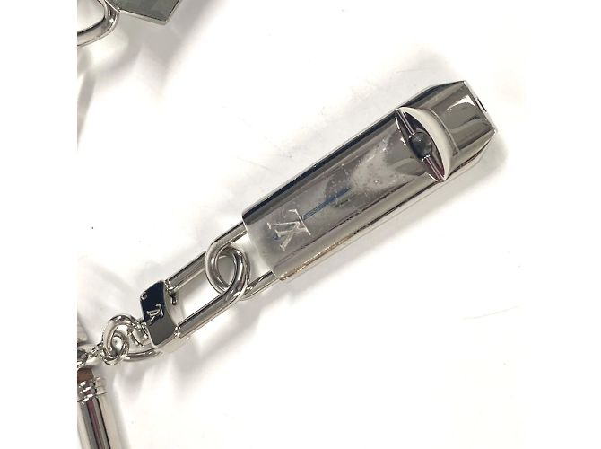 Collana con lucchetto in titanio logo Monogram Louis Vuitton Argento - vista 9