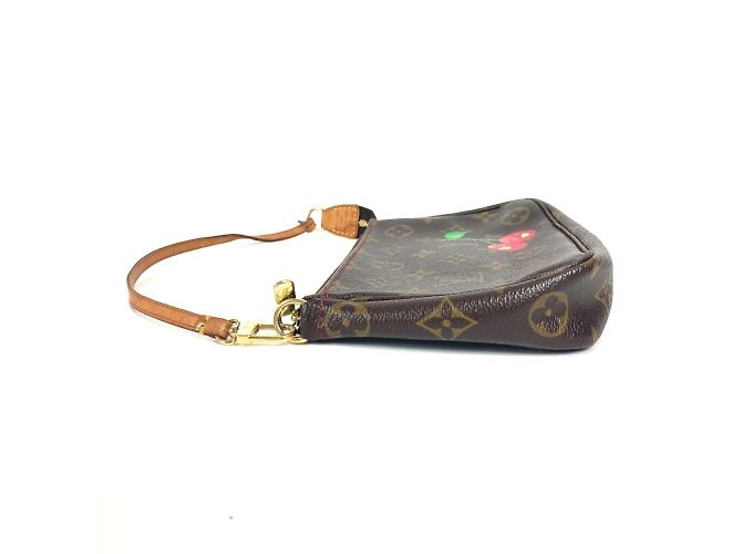 Pochette Accessori Monogramma Ciliegia Louis Vuitton Marrone Rosso - vista 3