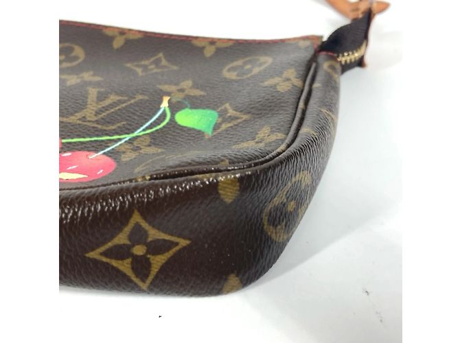 Pochette Accessori Monogramma Ciliegia Louis Vuitton Marrone Rosso - vista 5