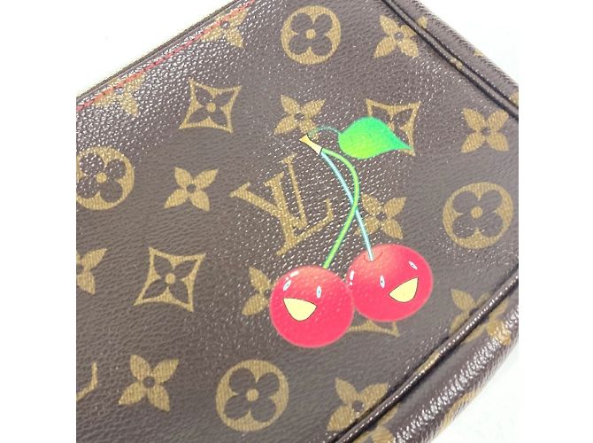 Pochette Accessori Monogramma Ciliegia Louis Vuitton Marrone Rosso - vista 7