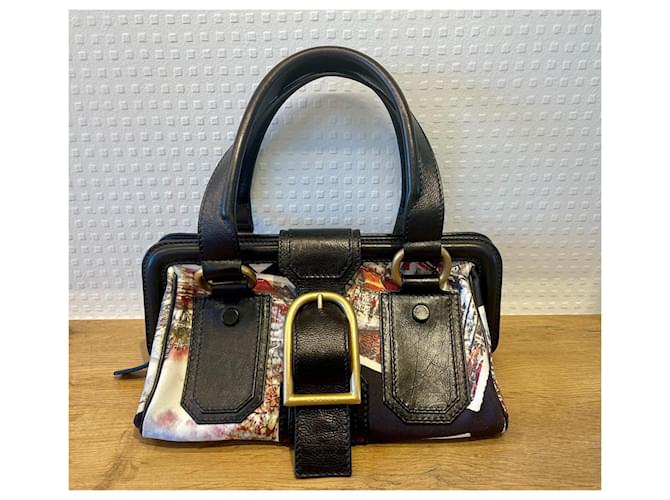 Borsa Céline in lino nero - vista 2