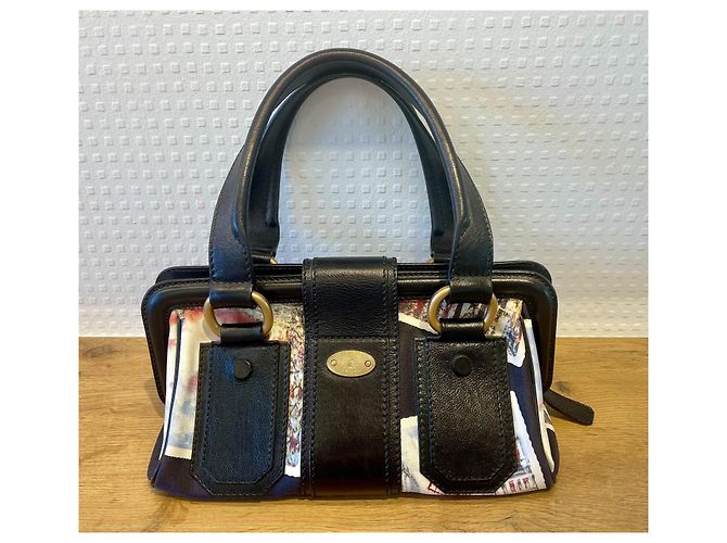 Borsa Céline in lino nero - vista 3