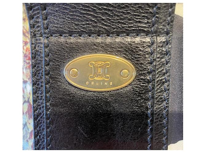 Borsa Céline in lino nero - vista 5