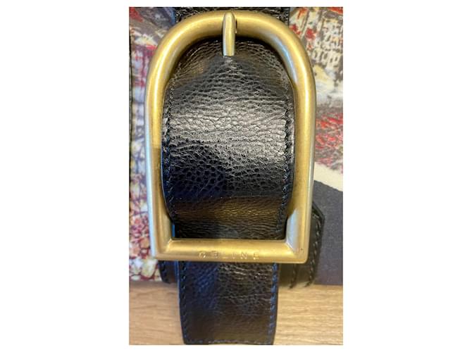 Borsa Céline in lino nero - vista 6