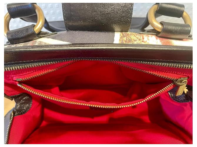 Borsa Céline in lino nero - vista 9