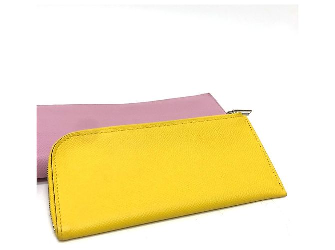 Hermès Hermes Remix Combine Duo Langbörse Pink Gelb - Ansicht 12