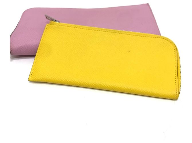 Hermès Hermes Remix Combine Duo Langbörse Pink Gelb - Ansicht 13