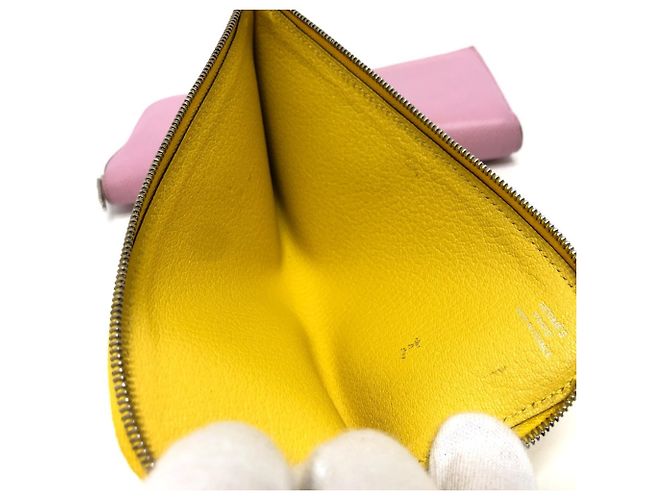 Hermès Hermes Remix Combine Duo Langbörse Pink Gelb - Ansicht 16