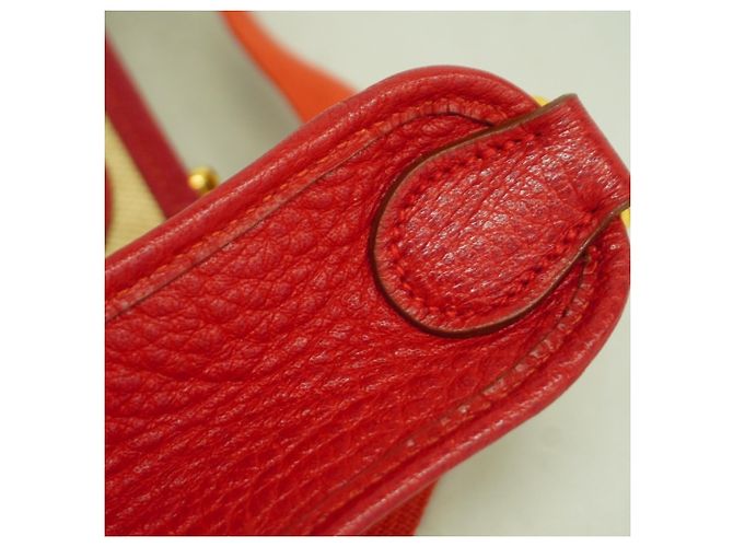 Hermès Borsa a spalla Hermes Vespa PM Tela H Rossa Rosso - vista 10
