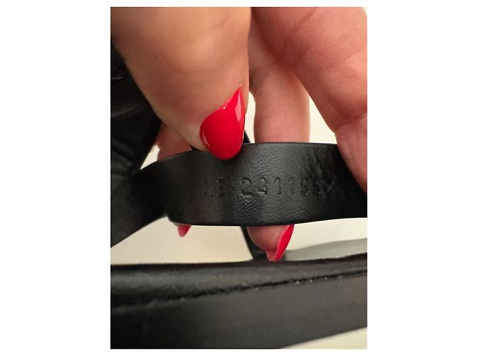 Sandali Hermès Ines in pelle nera Nero - vista 10
