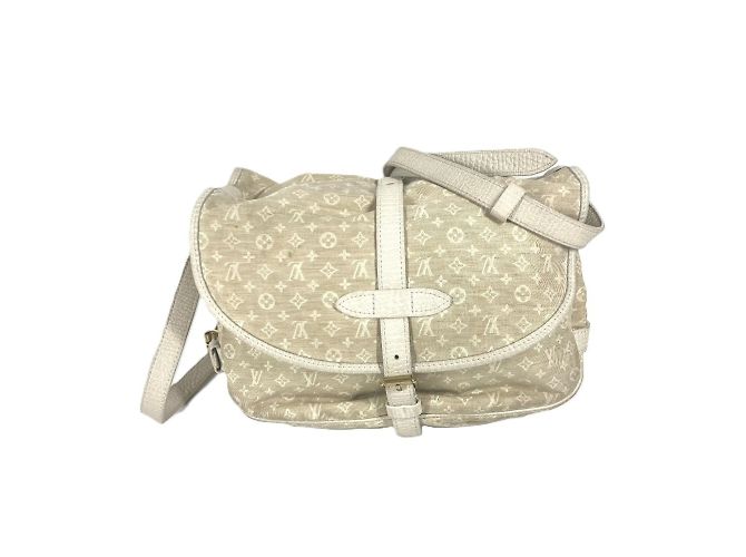 Borsa a Spalla Mini Lin Monogram Louis Vuitton Beige - vista 3