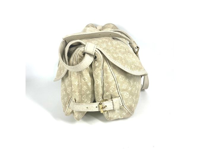 Borsa a Spalla Mini Lin Monogram Louis Vuitton Beige - vista 4
