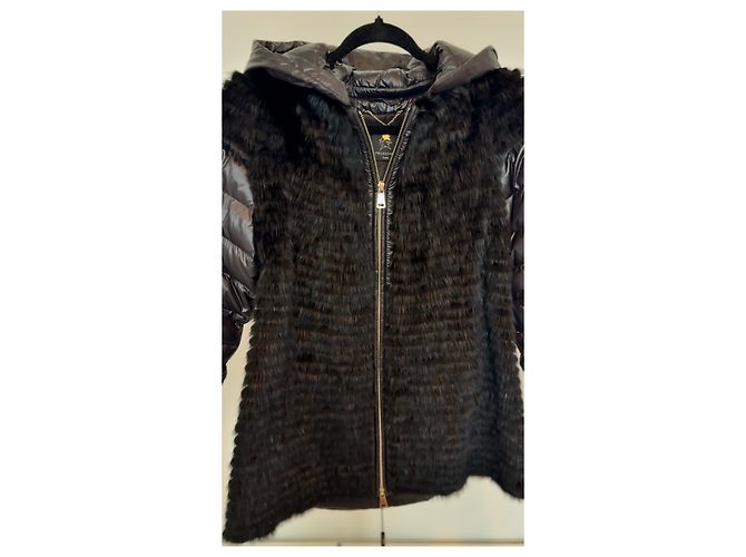 Autre Marque Abrigo Elodie Pellessimo Paris de visón negro - vista 10