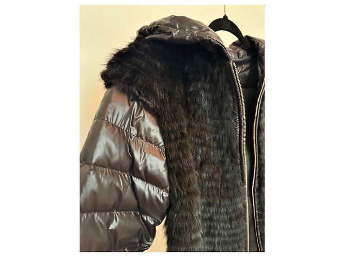 Autre Marque Abrigo Elodie Pellessimo Paris de visón negro - vista 6