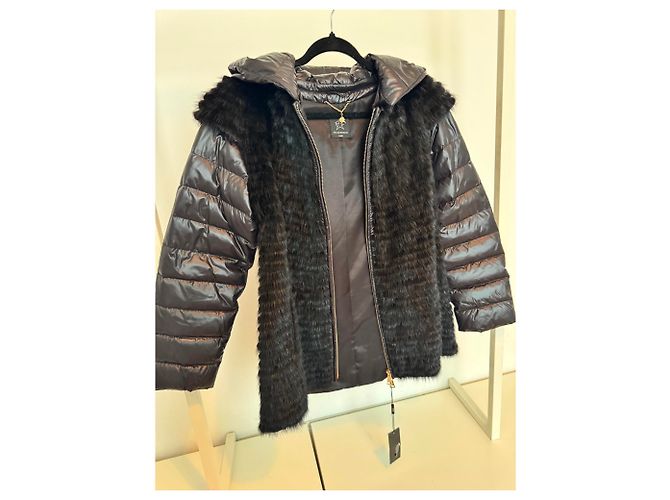 Autre Marque Abrigo Elodie Pellessimo Paris de visón negro - vista 9