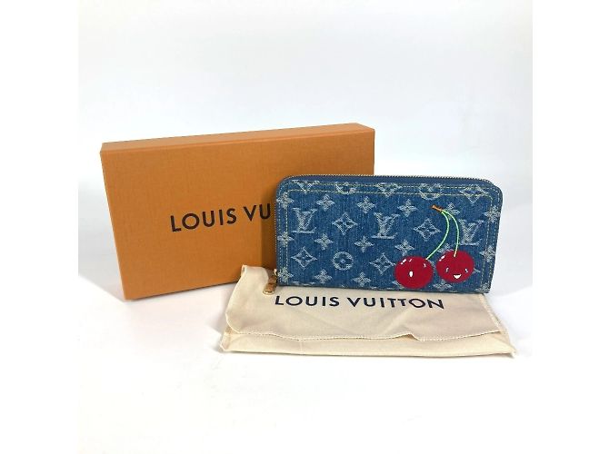 Cartera larga de denim Monogram Louis Vuitton Azul - vista 14