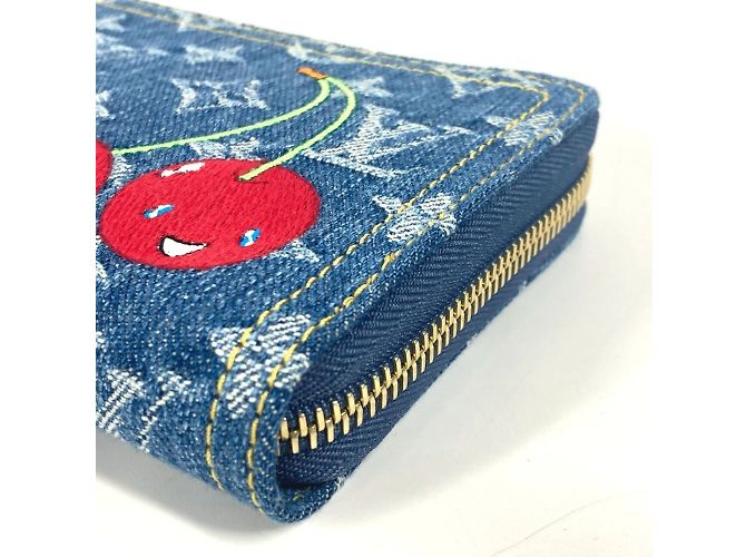 Cartera larga de denim Monogram Louis Vuitton Azul - vista 3