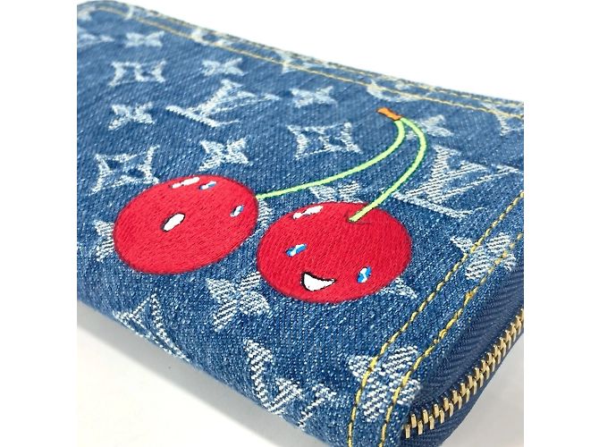 Cartera larga de denim Monogram Louis Vuitton Azul - vista 4