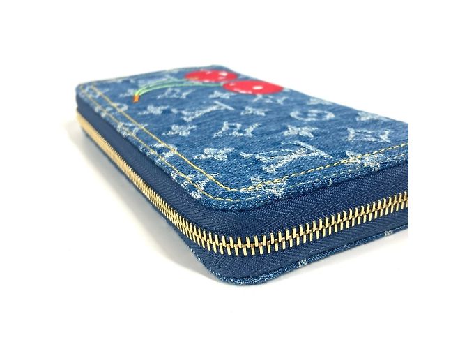 Cartera larga de denim Monogram Louis Vuitton Azul - vista 6