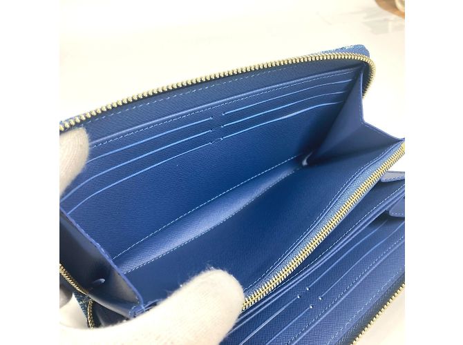 Cartera larga de denim Monogram Louis Vuitton Azul - vista 8