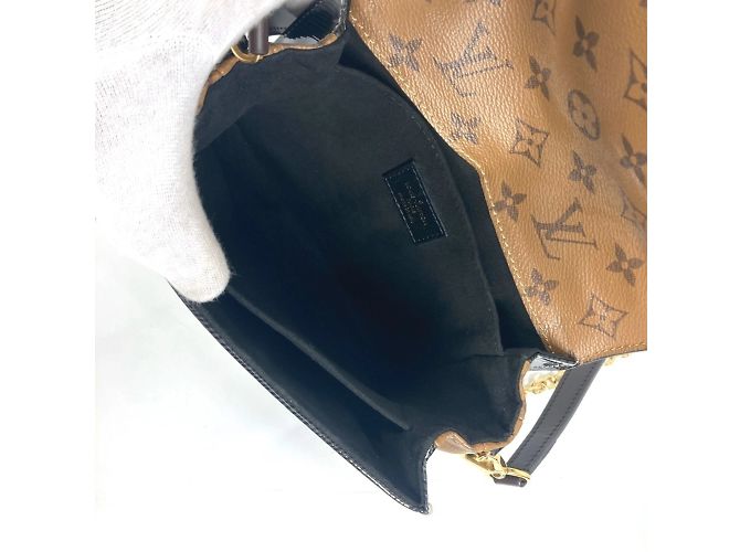 Mini Tasche Pochette Metis Monogram Reverse Louis Vuitton Braun Schwarz - Ansicht 12