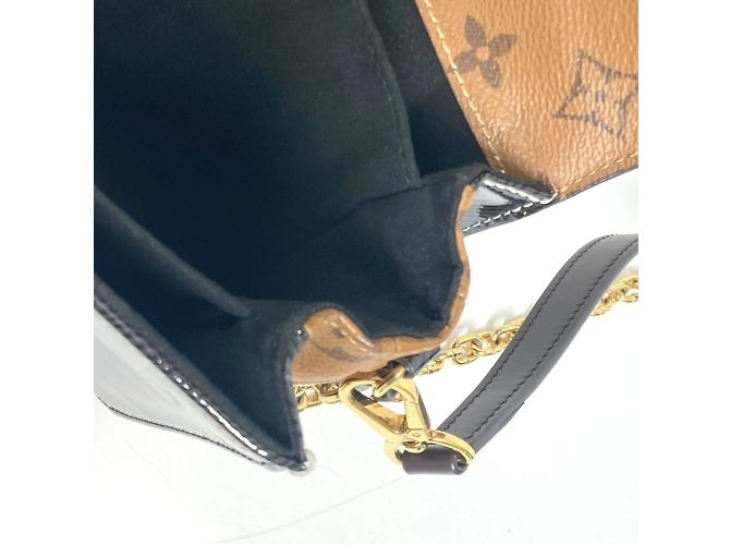 Mini Tasche Pochette Metis Monogram Reverse Louis Vuitton Braun Schwarz - Ansicht 14