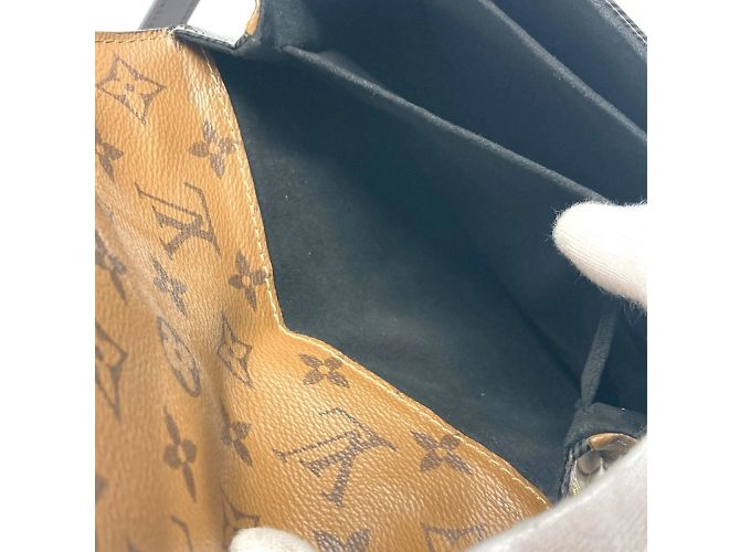 Mini Tasche Pochette Metis Monogram Reverse Louis Vuitton Braun Schwarz - Ansicht 15