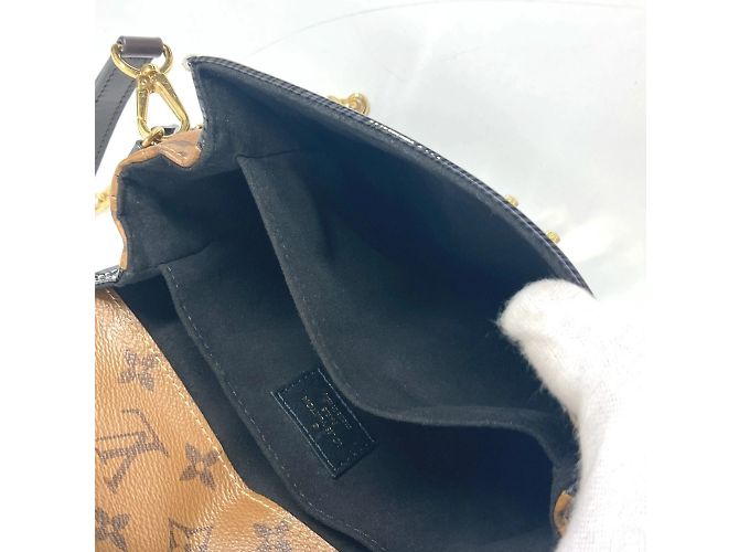 Mini Tasche Pochette Metis Monogram Reverse Louis Vuitton Braun Schwarz - Ansicht 16
