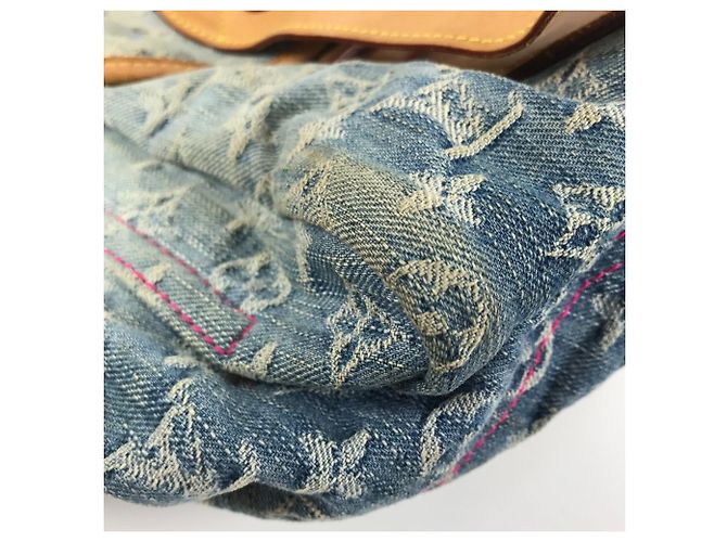 Louis Vuitton Monogram Denim Gradient Sunburst PM Tasche Pink Blau - Ansicht 15