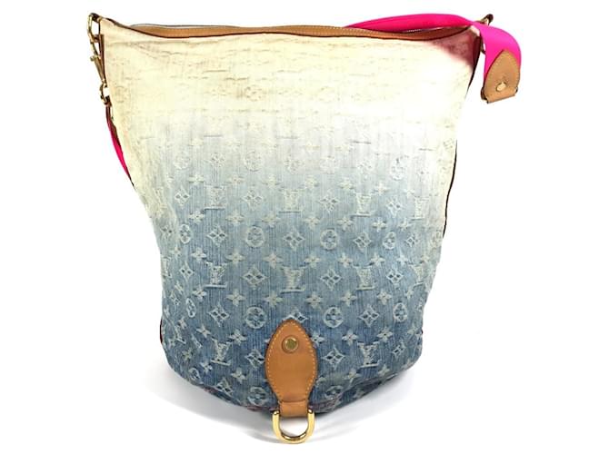 Louis Vuitton Monogram Denim Gradient Sunburst PM Tasche Pink Blau - Ansicht 2