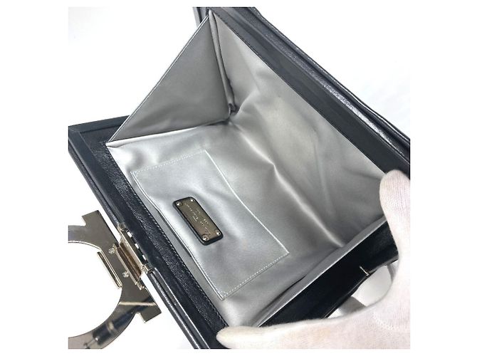 Salvatore Ferragamo Gancini Clutch Bag Black - view 11