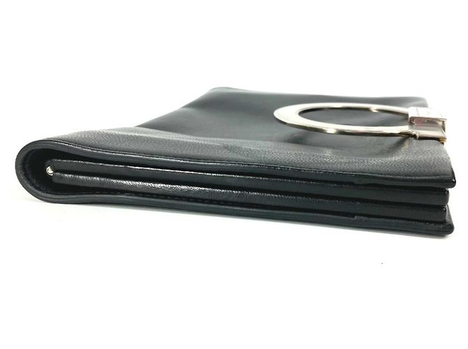 Salvatore Ferragamo Gancini Clutch Bag Black - view 3