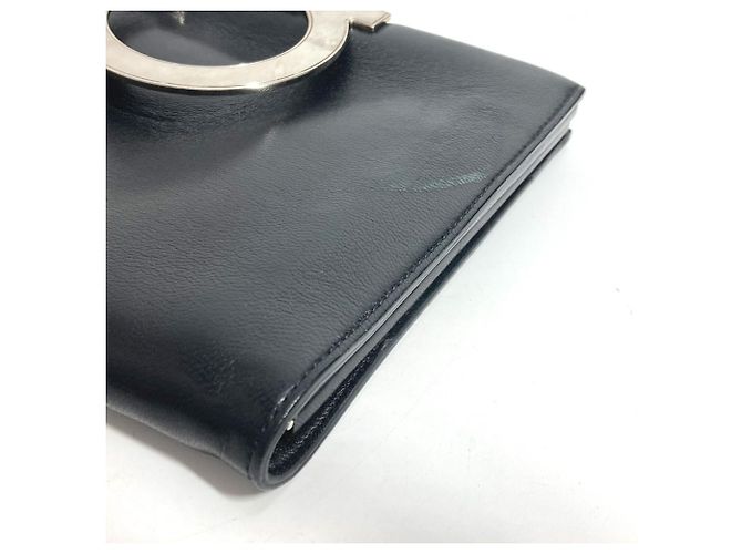 Salvatore Ferragamo Gancini Clutch Bag Black - view 7