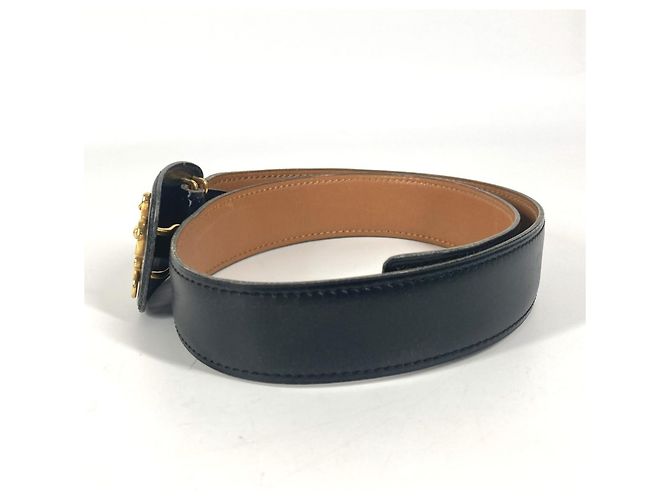 Hermès Vintage Schnallen Gürtel Schwarz - Ansicht 4