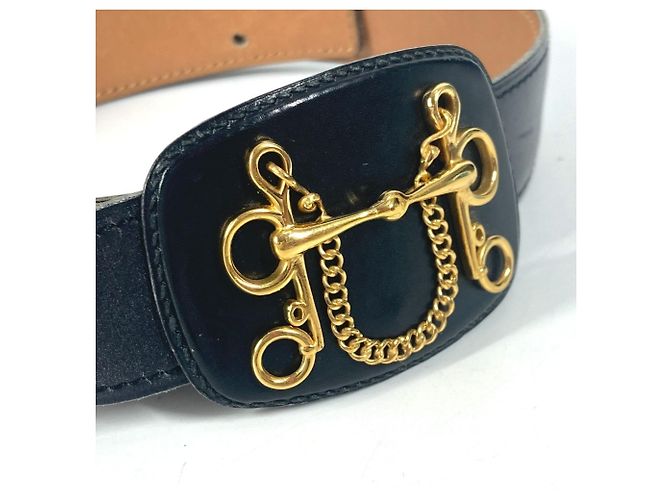 Hermès Vintage Schnallen Gürtel Schwarz - Ansicht 5