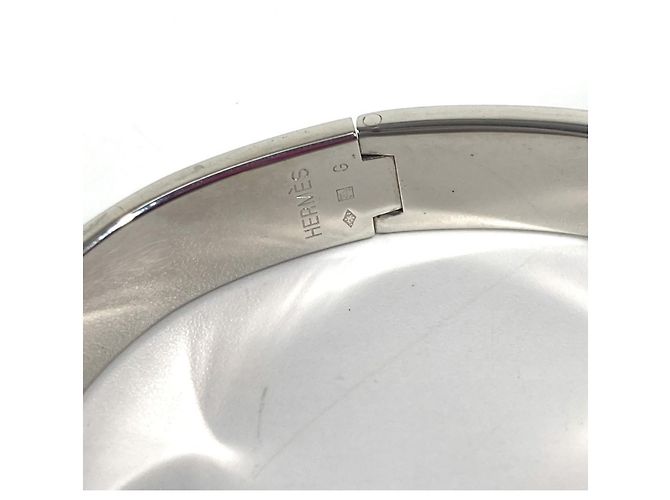 Bracciale in metallo nero e argento di Hermès - vista 8