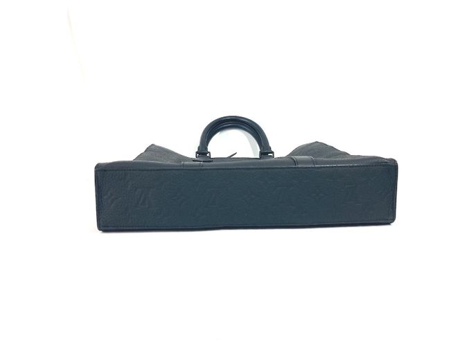 Borsa Tote Sac Plat in Taurillon Monogram Louis Vuitton Nero - vista 5