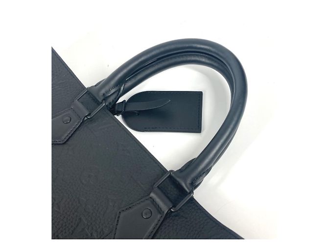 Borsa Tote Sac Plat in Taurillon Monogram Louis Vuitton Nero - vista 8